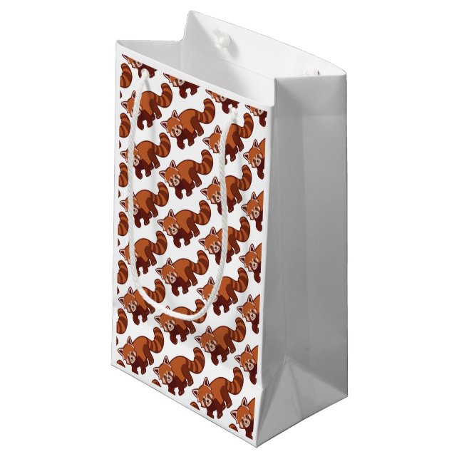Happy Red panda petit sac cadeau (Devant Angle)
