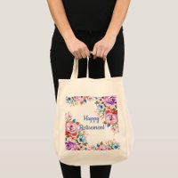 Happy Retirement Large Tote Bag