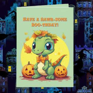 Happy Roar Quelques cartes d'Halloween de mignonne