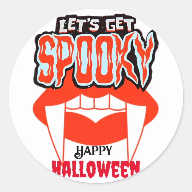 Happy Saison Éffrayante Halloween Stickers Déplais (Devant)