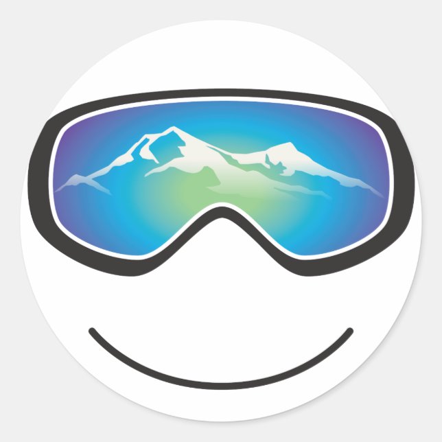 Happy Skier/Snowboarder Sticker (Devant)