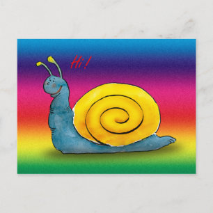 Happy snail - modèle de carte postale