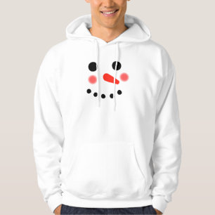 Happy Snowman Face Sweat - shirt à capuche