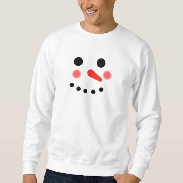 Happy Snowman Face Sweatshirt (Devant)