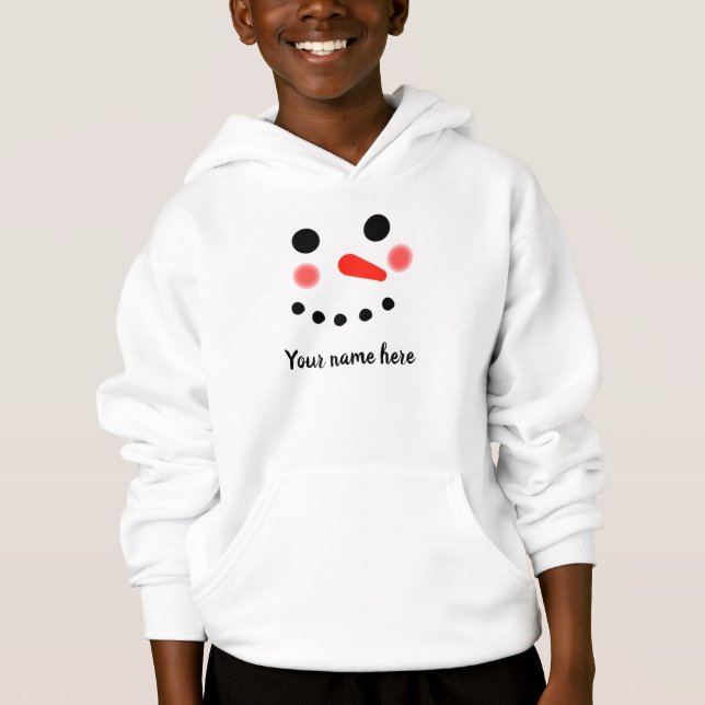 Happy Snowman visage Nom personnalisé (Devant)