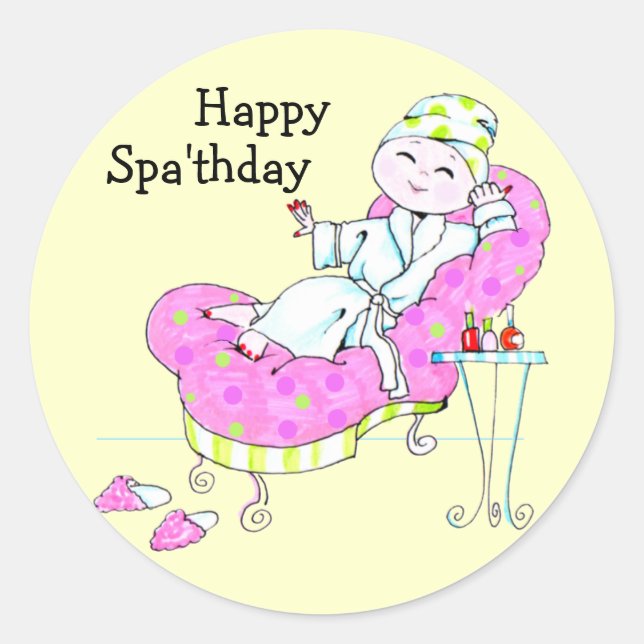 Happy Spa'thday stickers (Devant)