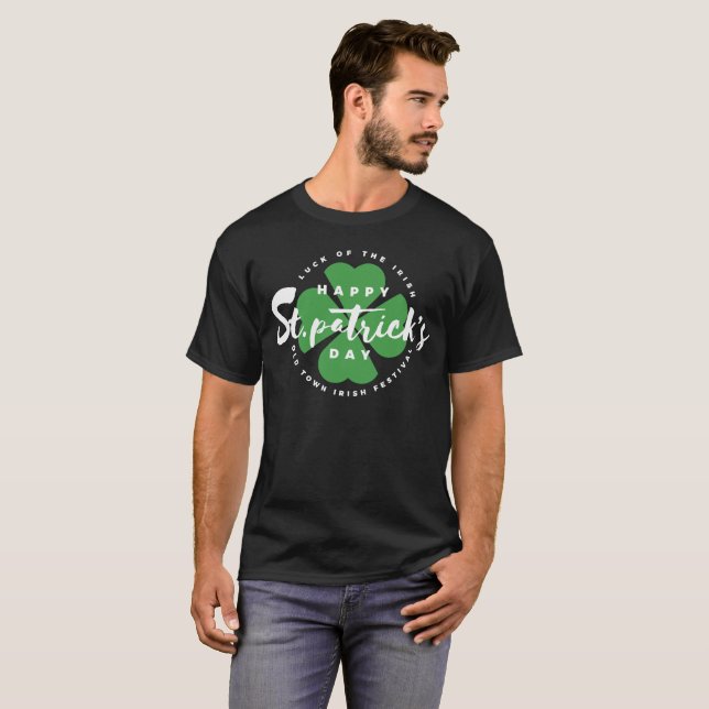 Happy St. Partick's Day T-Shirt Lucky Fox Tee (Devant entier)