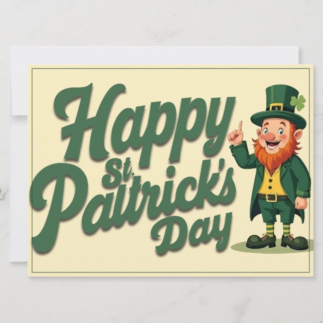 Happy St. Patrick’s Day Cute Leprechaun (Devant)
