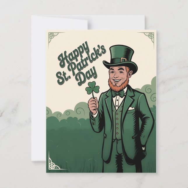 Happy St. Patrick’s Day Vintage Leprechaun (Devant)