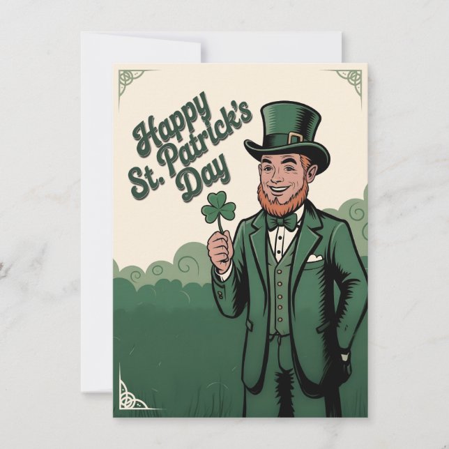 Happy St. Patrick’s Day Vintage Leprechaun (Devant)
