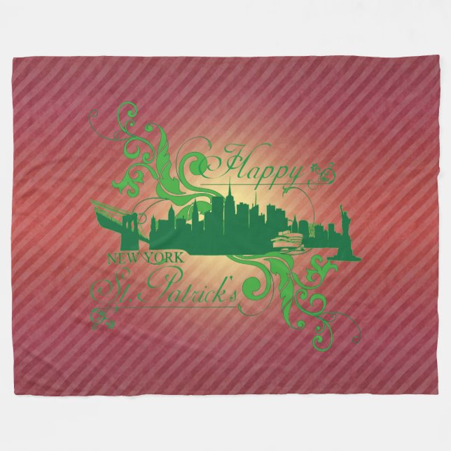 HAPPY ST.PATRICKS - Couverture en polaire (Devant (Horizontal))