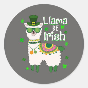 Happy St. Patrick's Day LIama autocollant