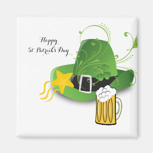 Happy St. Patrick's Day Magnets Hat Beer