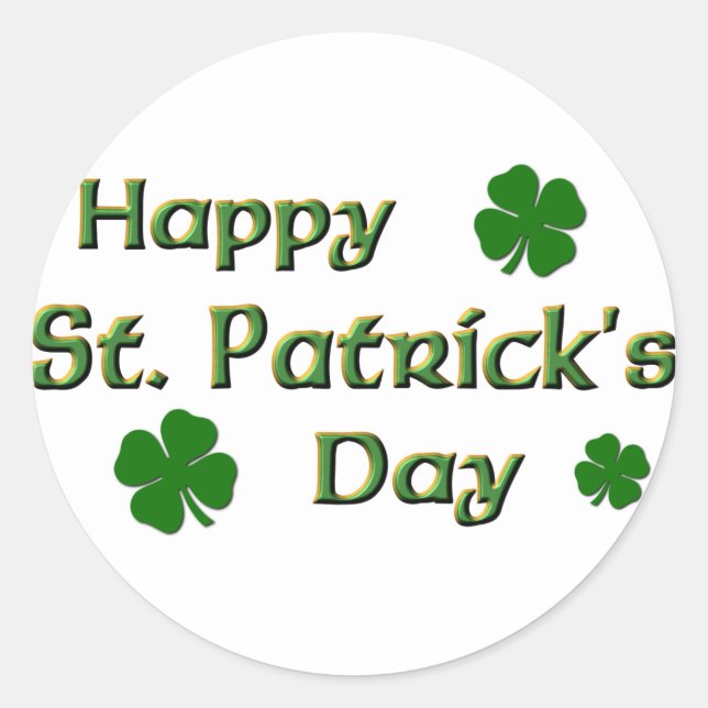 Happy St. Patrick's Day stickers (Devant)