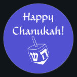 Happy sticker Chanukah<br><div class="desc">Happy Chanukah autocollant/étiquette</div>