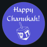 Happy sticker Chanukah<br><div class="desc">Happy Chanukah autocollant/étiquette</div>