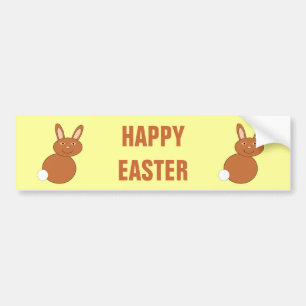 Happy Sticker de pare-chocs personnalisé Bunny de 