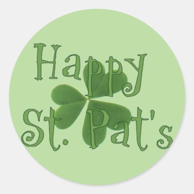 Happy Sticker du jour de St. Pat's (Devant)