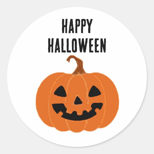 Happy Stickers Citrouille Jackolantern Halloween (Devant)