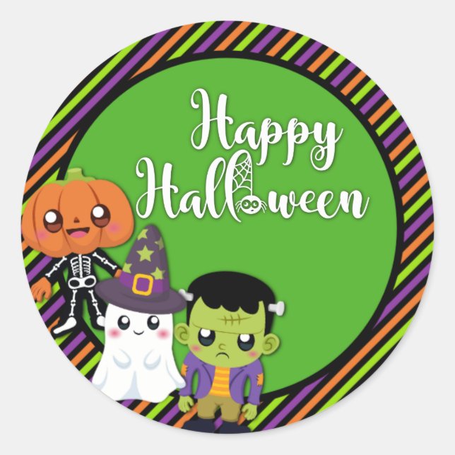 Happy Stickers Halloween avec monstres (Devant)