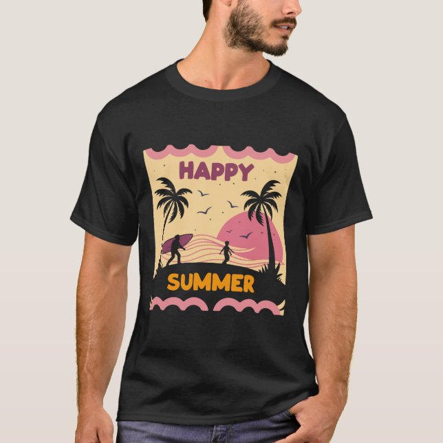 Happy Summer - Unique et tendance design T-shirt (Devant)