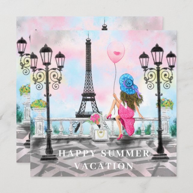 Happy Summer Vacation - I Love Paris - Beautiful (Devant / Derrière)