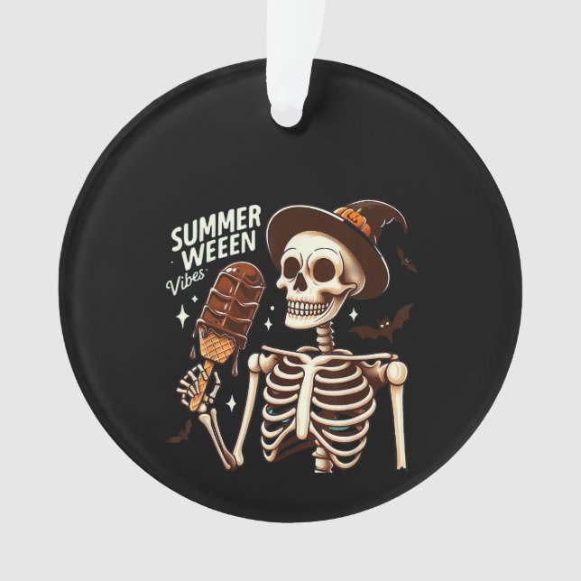 Happy Summerween Vibes Skeleton IceCream Summer Ha (devant)