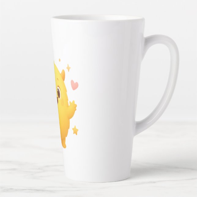 Happy Sunshine Monster Kids Mug — Cheerful Yellow (Droite)