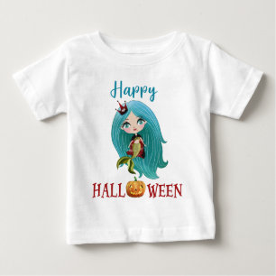 Happy T-shirt Halloween Girl Baby Mermaid T-shirt