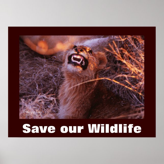 Happy Tau Save Our Wildlife Poster (Devant)