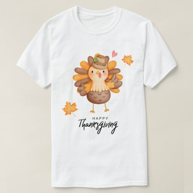 Happy Thanksgiving T-Shirt (Design devant)
