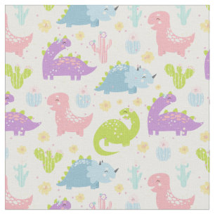 Happy tissu d'impression Dinosaur