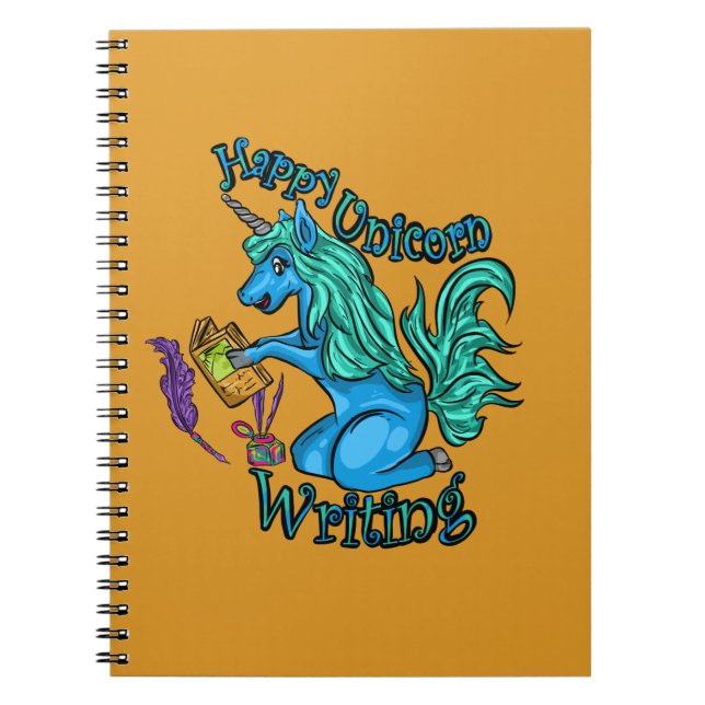 Happy Unicorn Ecrire Carnet Spiral (Devant)