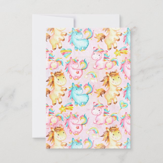Happy Unicorns Motif-Unicorn Amour en rose (Devant)