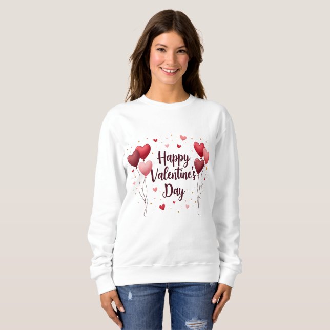 Happy Valentine’s Day Elegant Sweatshirt (Devant entier)