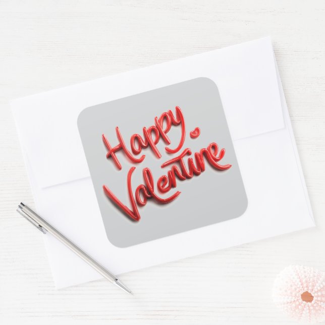 Happy Valentine Stickers for Cards & Gifts (Enveloppe)