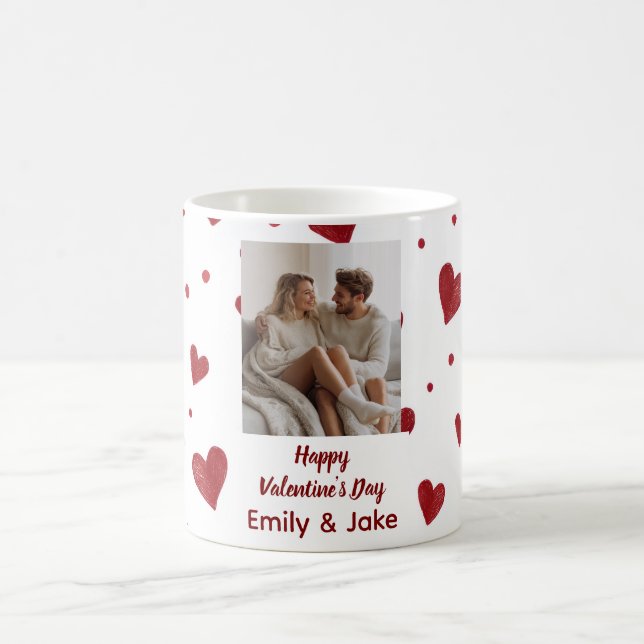 Happy Valentine's Day Custom Photo Mug (Centre)
