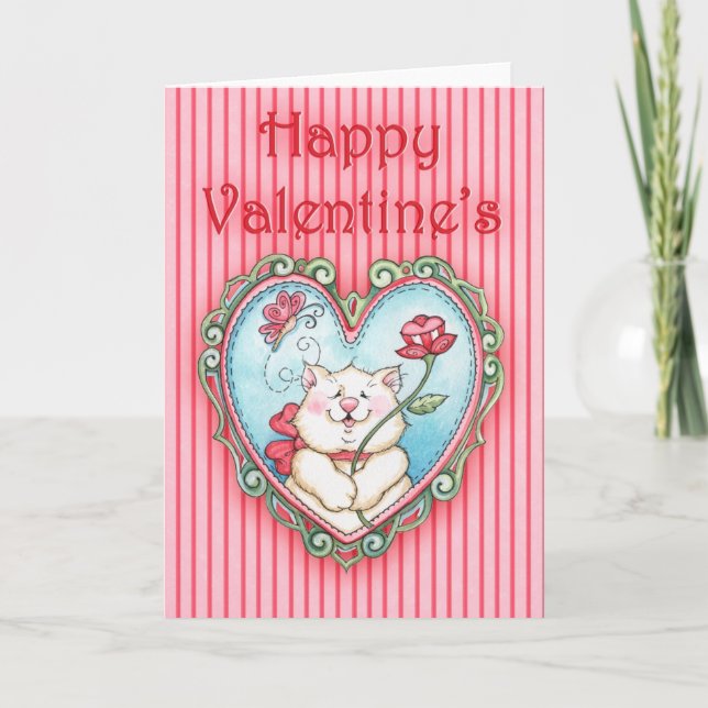 Happy Valentine's Kitty - Carte de voeux (Devant)