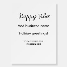 Happy vibes Noël voeux de vacances business y