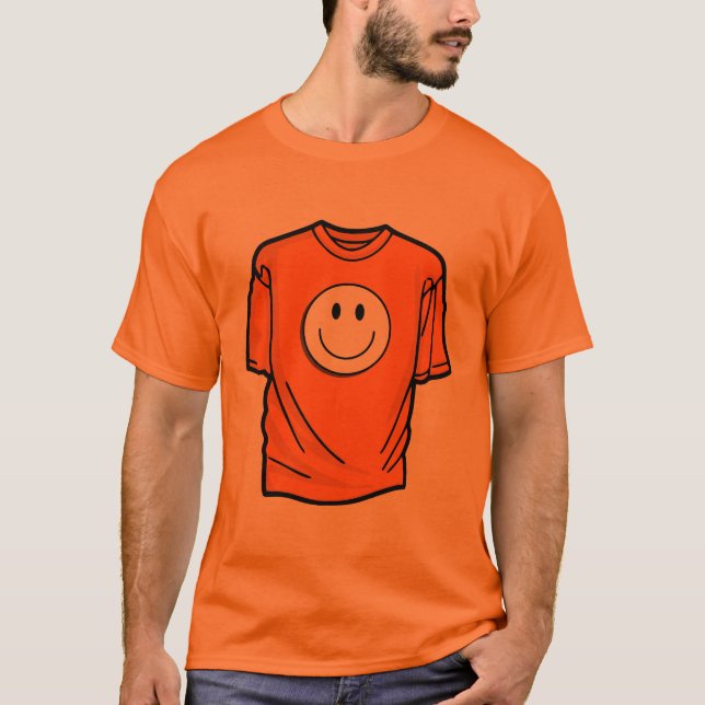 Happy Vibes Only – Classic Smiley Face T-Shirt Des (Devant)