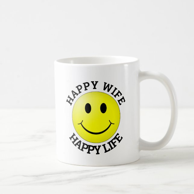 HAPPY WIFE HAPPY LIFE COFFEE MUGS (Droite)