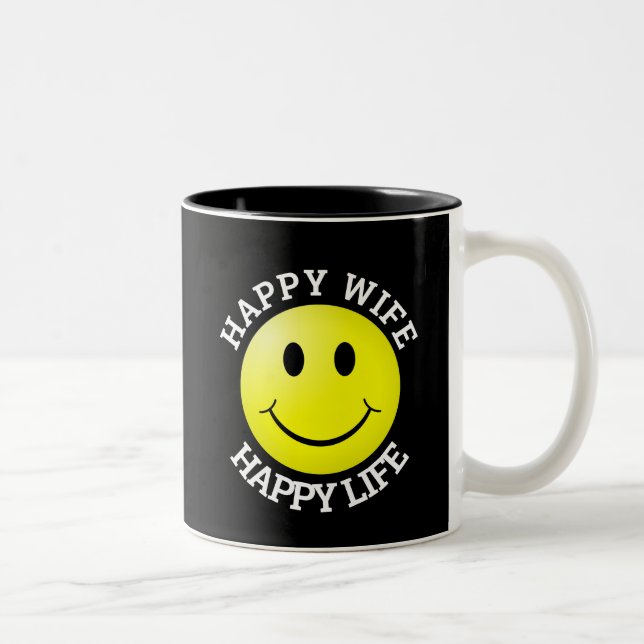 HAPPY WIFE HAPPY LIFE COFFEE MUGS (Droit)