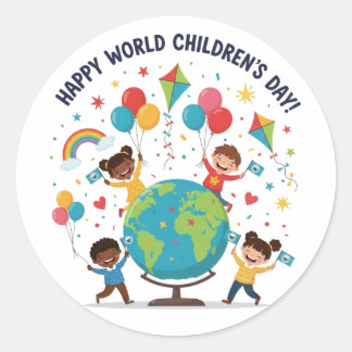 Happy World Children’s Day Celebration Sticker