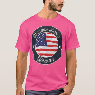 Hapuna Beach - T-shirt souvenir Hawaii patriotique