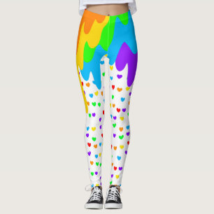 Harajuku Leggings colorés arc-en-ciel