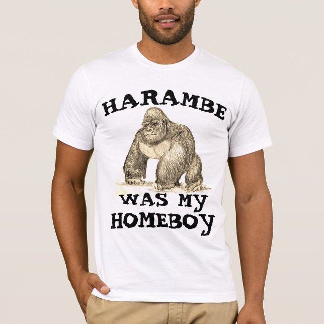 HARAMBE ÉTAIT MON HOMEBOY, T-shirts GORILLA (Devant)