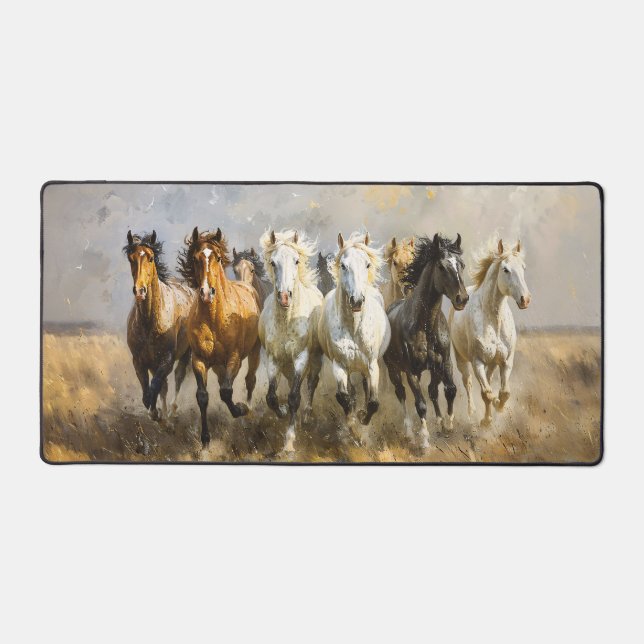 Harde de Cheval Galloping Mustang Peinture (Recto)