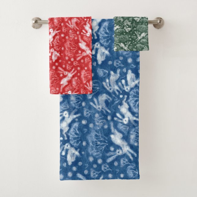 Hares lapins lapins lapins Animaux d'hiver Motif (En situation)