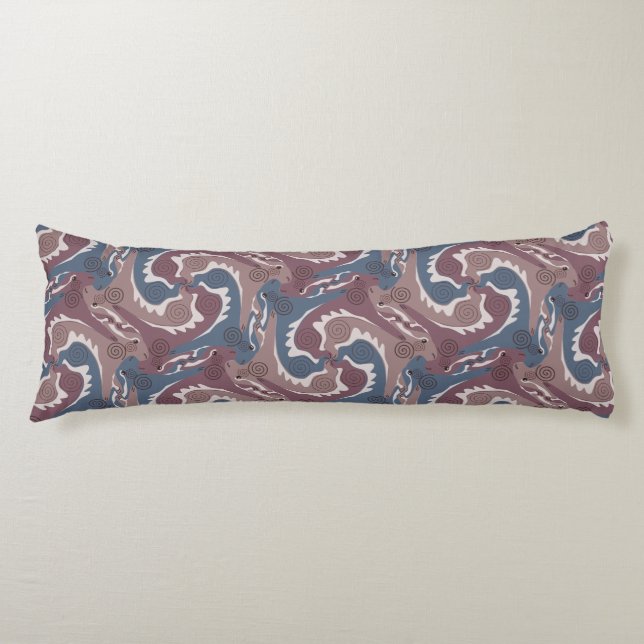 Hares torse Tesselation Bleu Brown B Coussin 7 (Devant)