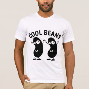 HARICOTS cool Drôle T-shirts au café